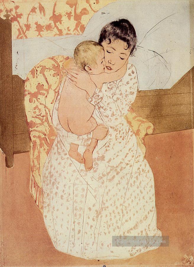 Nackt Kind Mütter Kinder Mary Cassatt Ölgemälde